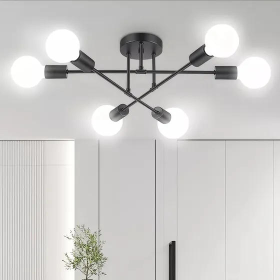 Lámpara De Techo Moderna De 6 Luces Para Dormitorio Diy