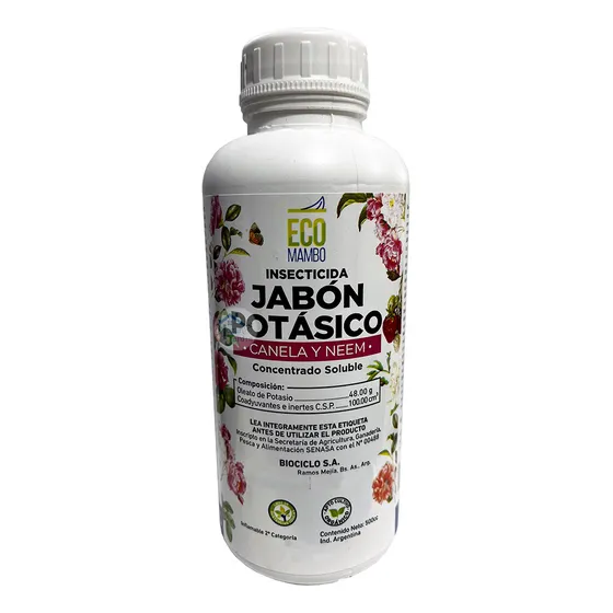 Insecticida Jabón Potásico Con Canela Y Neem Ecomambo® 500cc