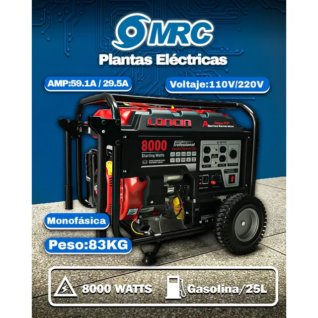 Loncin 8000 Watts Planta Eléctrica Monofásica