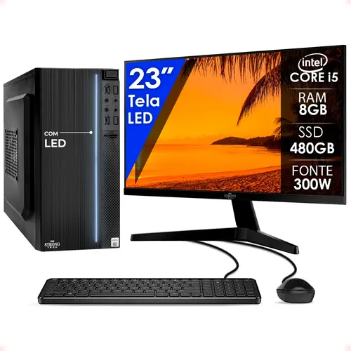 Computador Desktop Strong Tech Intel Core i5 com Monitor de 19