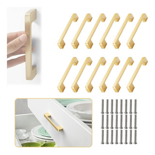 12 Piezas Tiradores Para Cocina Cajones Armarios Oro 12.8cm 12 Piezas Tiradores Para Cocina Cajones Armarios Oro 12.8cm