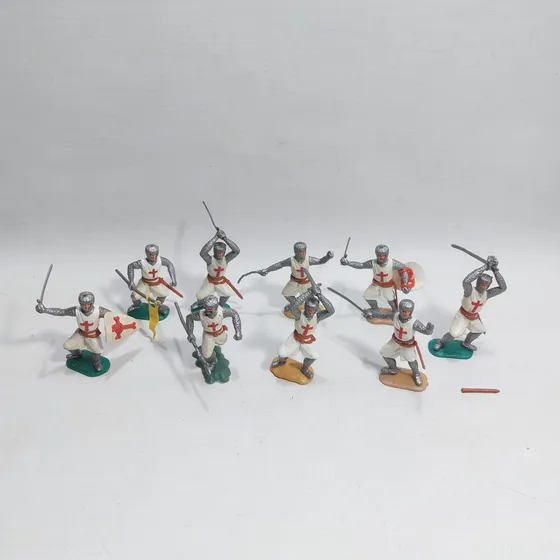 Antiguos Soldaditos Cruzados Juguete England Timpo Mag 63906