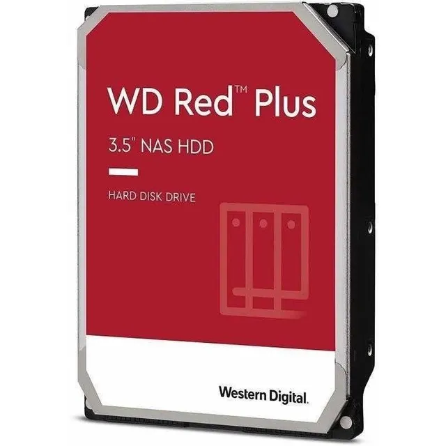Disco Rigido Wd Red Plus 12tb Modelo Wd120efbx 7200 Rpm Color Rojo