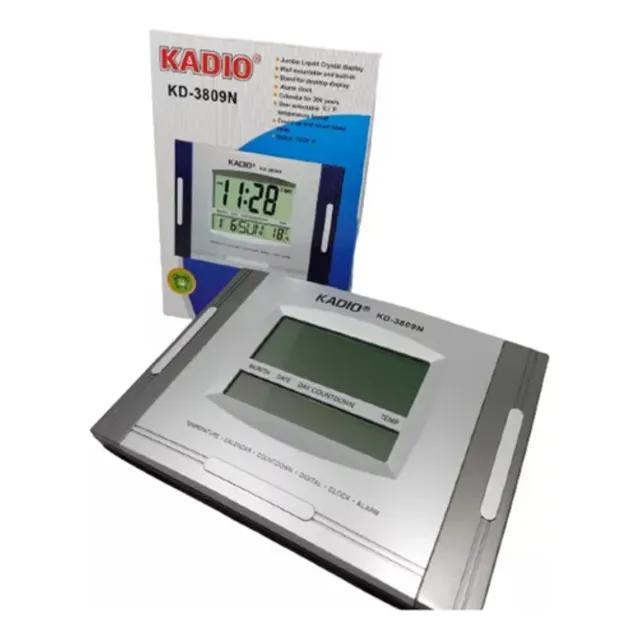 Reloj Digital Kadio De Pared O Escritorio Alarma Hora
