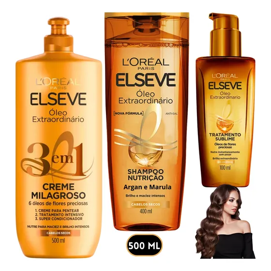 Kit Loreal Elseve Óleo Extraordinário Tratamento Milagroso