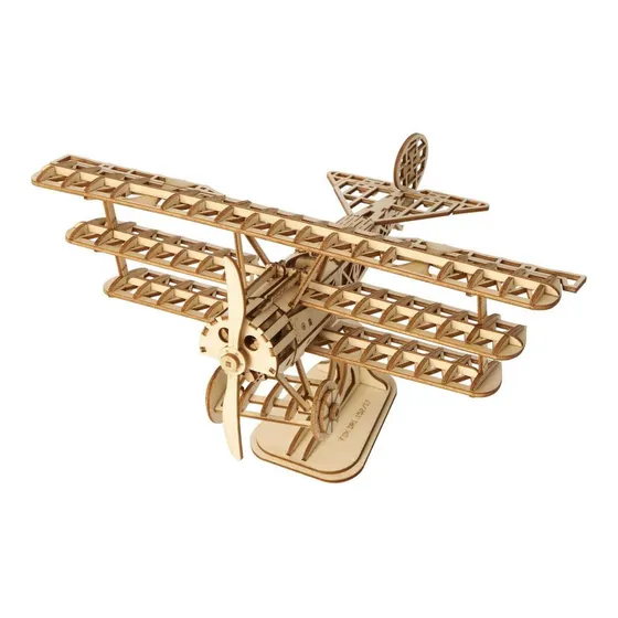 Avion Aeroplano Puzzle 3d De Madera Robotime 145 Piezas