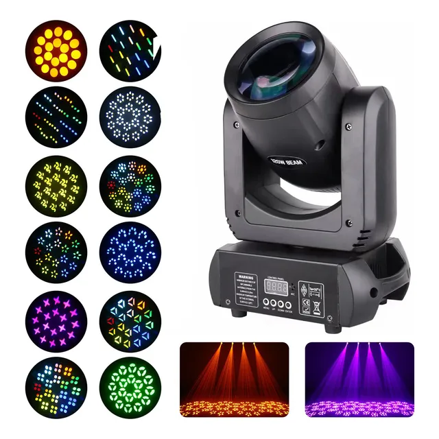 Cabeza Móvil Robótica Beam Luces Dj Cañon Led Arco Iris 150w