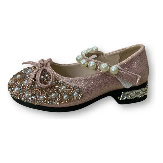 Balerina De Niña Fashion Shoes C/lazo Y Piedreria Nuevo