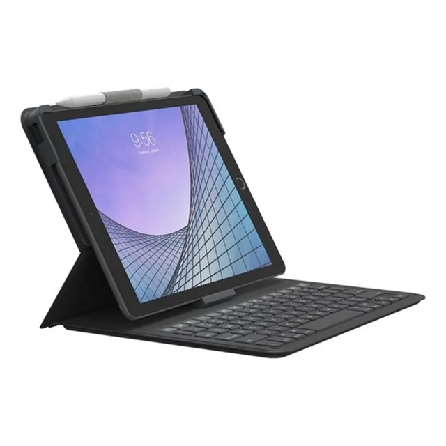 Teclado Con Funda Zagg Messenger Folio2 Keyboard 103006575 Color Negro Para iPad 10.2 9na 8va 7ma Generación