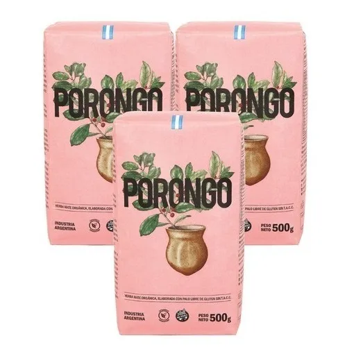 Yerbas Porongo Orgánicas 500 Gr X 3 Unidades Sin Tacc