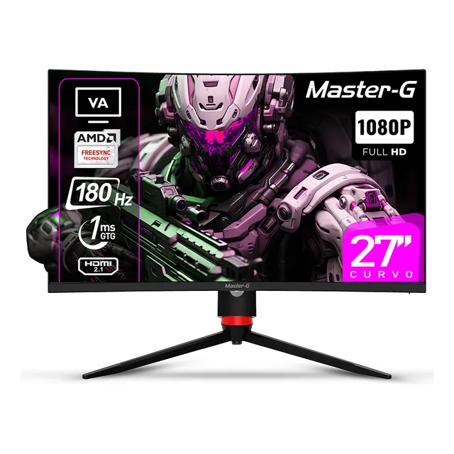 Monitor Gamer 27 Curvo Fhd 1080 Va 180hz 1ms Mgmg2740c
