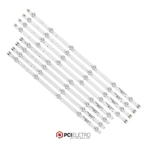 Kit 8 Barras Compatível Com Un46Fh5205 Un46Fh5303 Un46Fh6203 Un46Eh5300 Televisão 46 Polegadas Pci Eletroparts