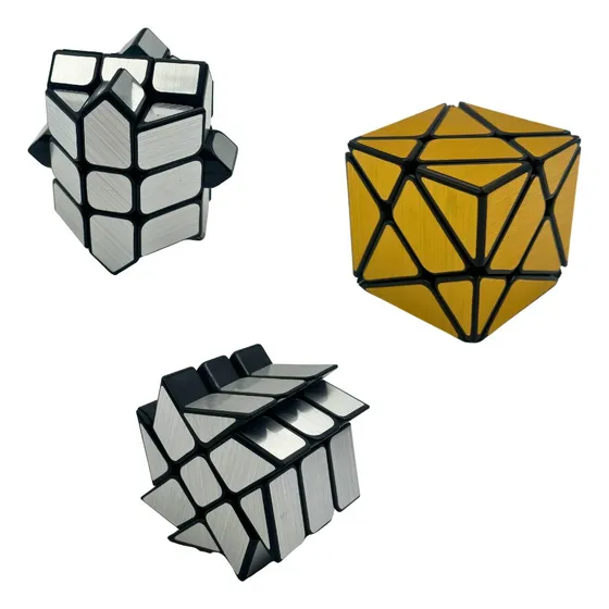 Cubo De Rubik Fidget Antiestres Mirror Espejo Meilong Set X3