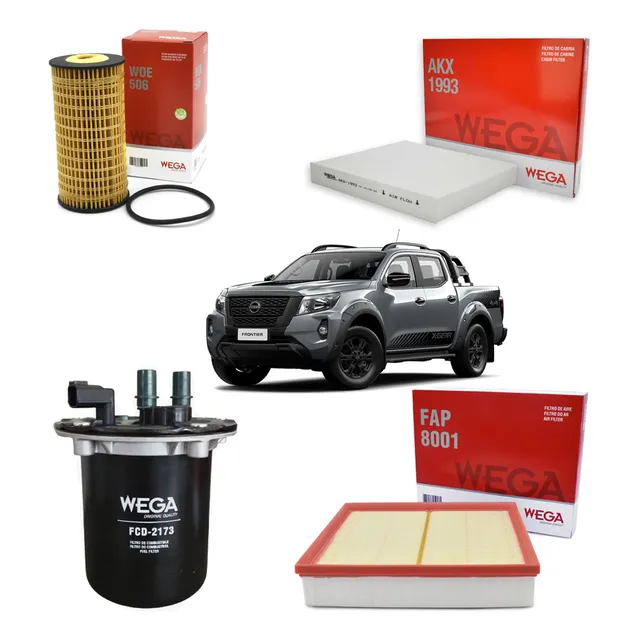 Kit De Filtros Wega Nissan Frontier 2.3 130cv 160cv 190cv