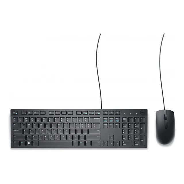 Kit Teclado Y Mouse Dell Km300c Alámbrico Usb Español Negro