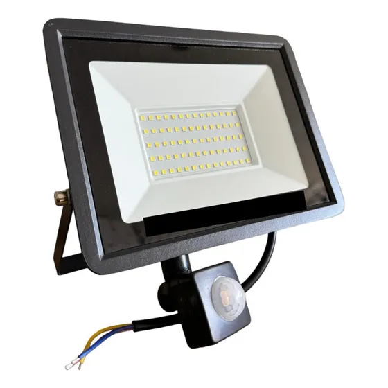 Reflector Led 50w Con Sensor De Movimiento Color de la carcasa Negro