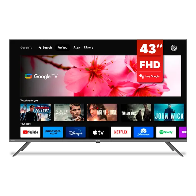 Smart Tv Sharp Aquos 43  Full Hd Google Tv Wifi Hdmi Dimm