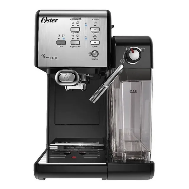 Cafetera Oster PrimaLatte BVSTEM6701 automática acero inoxidable y negra expreso 127V