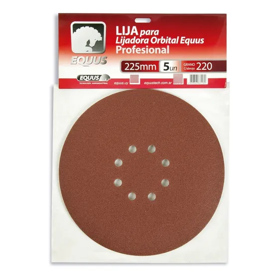 Pack De 5 Lijas Grano 220 Para Lijadora Equus