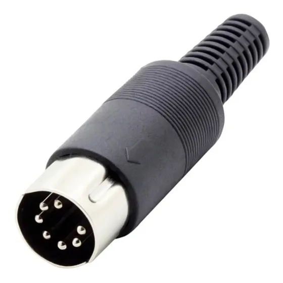 Conector 7 Pinos Padrão Din Macho Lado Cabo Alta Qualidade