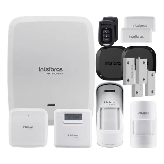 Kit Alarme Intelbras Amt 8000 Pro Wi-fi Sem Fio 15 Peças