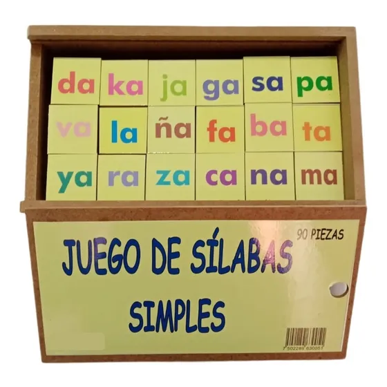 Silabas Simples, Juego De Madera