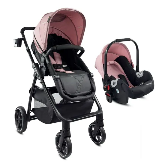 Coche Bebé Moisés Bebesit Alfa Negro 3 En 1 Travel System