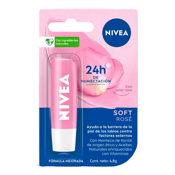 Balsamo Labial Hidratante Soft Rose 4,8g Nivea