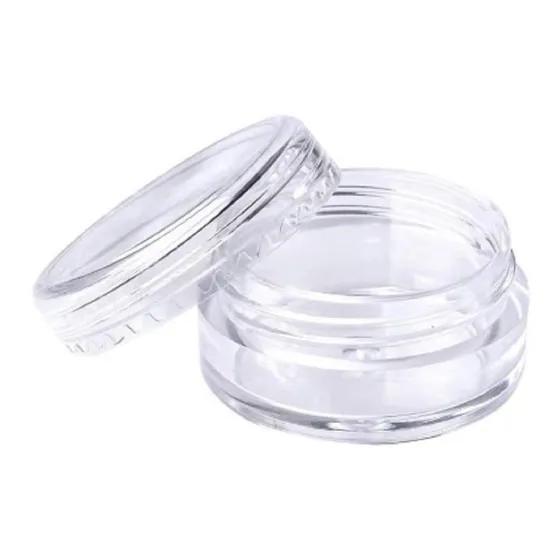 100 Potinhos De Acrílico C/ Tampa P/ Amostra De Creme 4 Ml