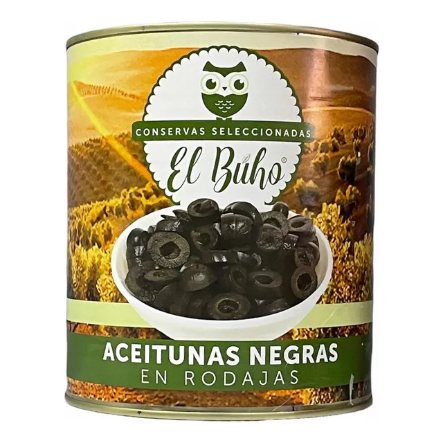 Aceitunas Negras En Rodajas 3.100g. El Búho