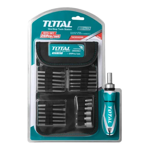 Destornillador Puntas Intercambiables 26pz Total Tacsd30266