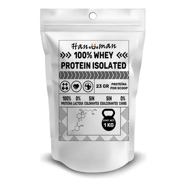 Proteina Pura Sin Sabor Aislada Whey Isolated 1kg Hanuman
