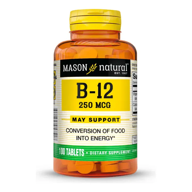 Vitamina B12 250mcg Mason Natural 100 Tabletas