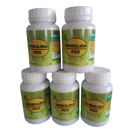  Spirulina Pura +5 Frascos X  60 Comp + Spirulina Fox 