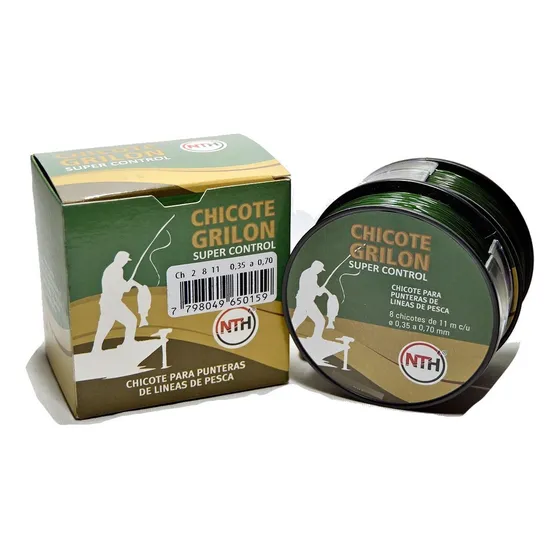 Chicote Grilon Super Control 0,35 A 0,70mm Unidad Con 8 Chic