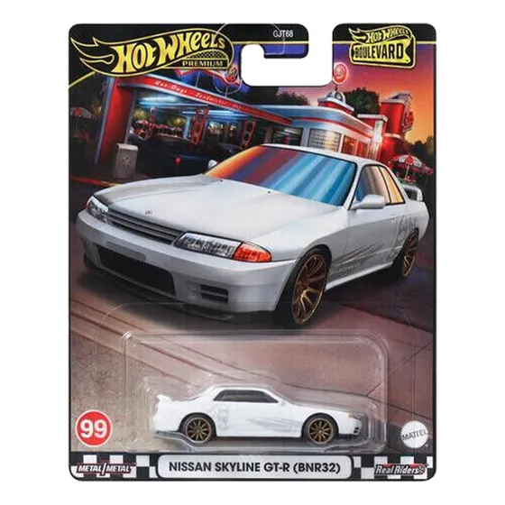 Hot Wheels Premium Boulevard Nissan Skyline Gtr R32 #99 Color Blanco