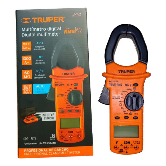 Pinza Amperimétrica Digital 1000amp Marca Truper