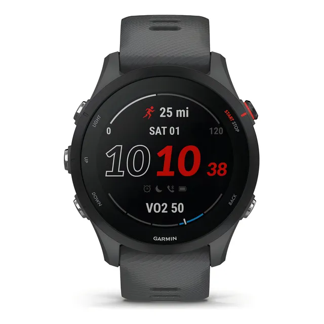 Relógio Garmin Fr 255 Basic Monitor Cardíaco De Pulso E Gps Caixa Slate gray Pulseira Slate gray Bisel Preto Desenho da pulseira Esportiva