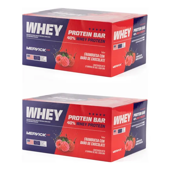 Mervicklab Whey Protein Bar X 2 Unid. En Caja 780g X 12 C/u 