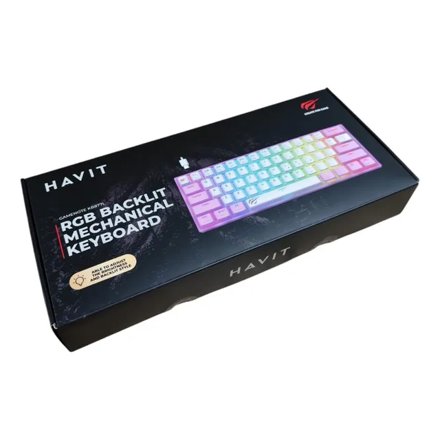 Teclado Mecánico 60% Havit Gamer Kb877l Switch Red Blanc Vi