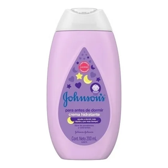 Crema Hidratante Johnson´s Para Antes De Dormir 200 Ml
