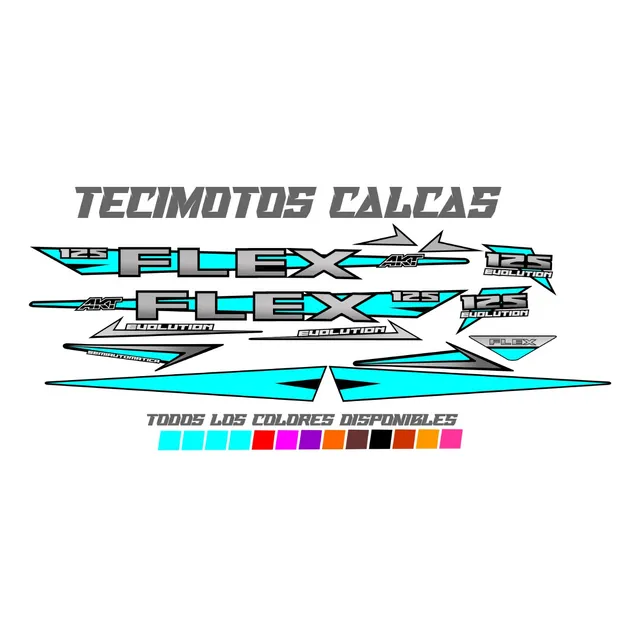 Calcomanias Flex 125 Tipo Originales Todos Los Colores