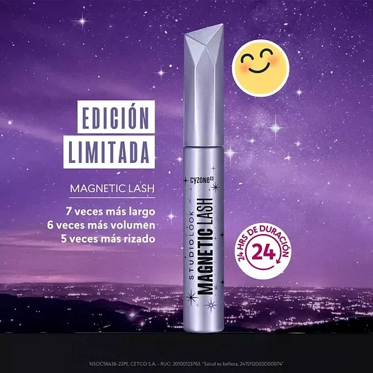 Máscara Pestaña Studio Look Magnetic Lash Cyzone