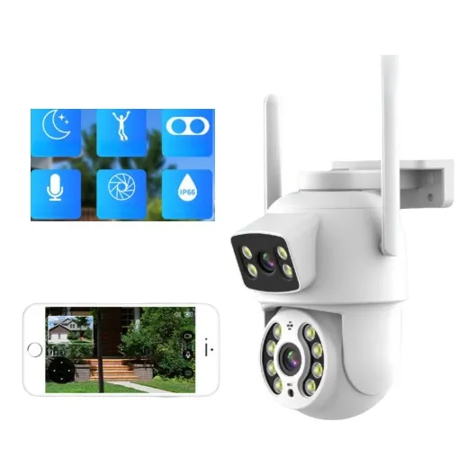 Câmera De Segurança Wi-fi 360° Visão Noturna Icsee, Sensor D