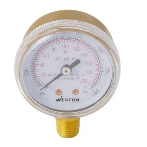 Manómetro De Acetileno 2 1/4 Npt 0-400psi/2800kpa Weston
