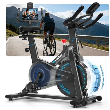 Bicicleta Spinning Magnética Ergométrica Roda Inércia 13kg Azul-marinho 3v