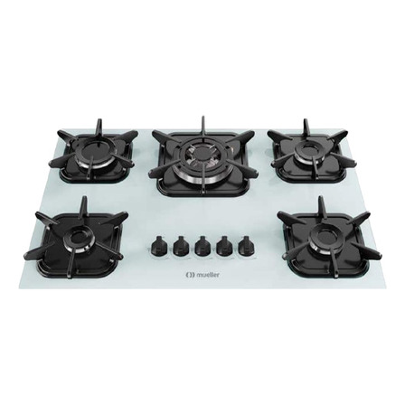 Cooktop Mueller 5 Bocas Tripla Chama Mesa Vidro Bco-bivolt Cooktop Mueller 5 Bocas Tripla Chama Mesa Vidro Bco-bivolt
