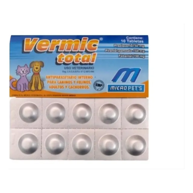Vermic Total Desparasitante Gatos Perro Blíster