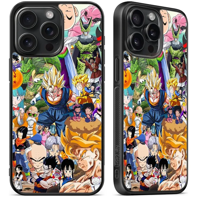 Funda Dragon Ball Vegito Goku Gohan Roshi Bulma Anime Manga Negro Iphone 7