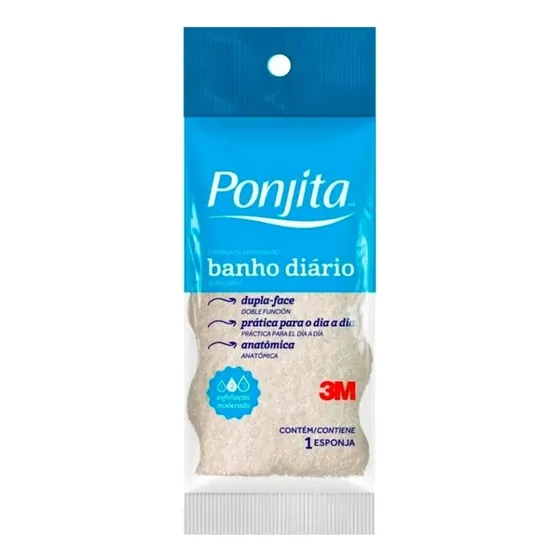 Esponja Para Banho Ponjita 3m Embalagem Com 12 Unidades